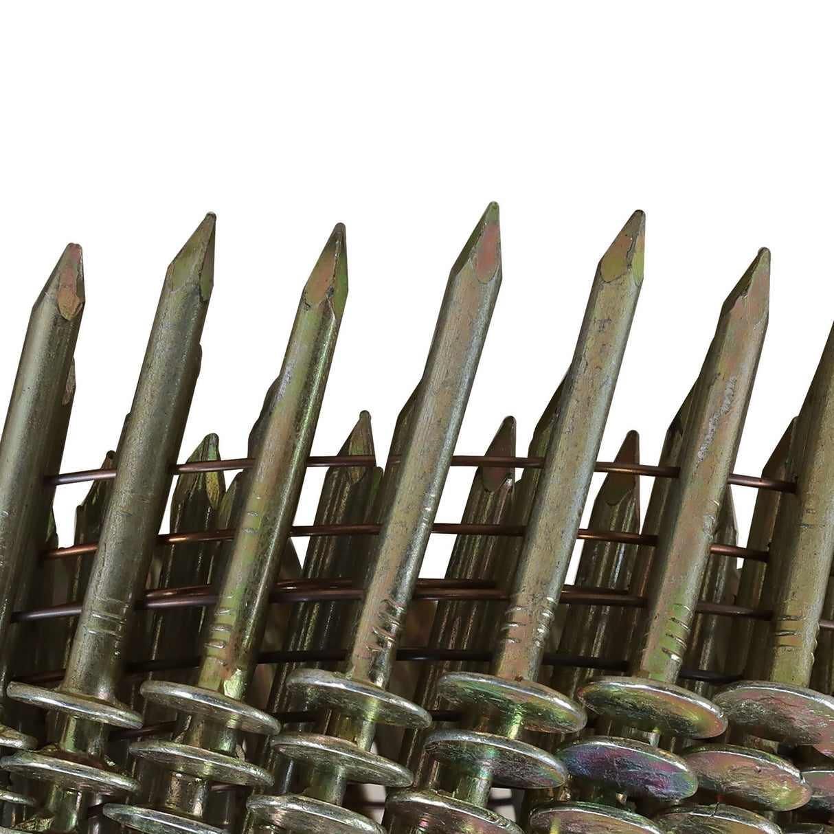15 Degree 1-1/4" x 0.120" Wire Collated Galvanized Coil Roofing Nails (7200 Count)