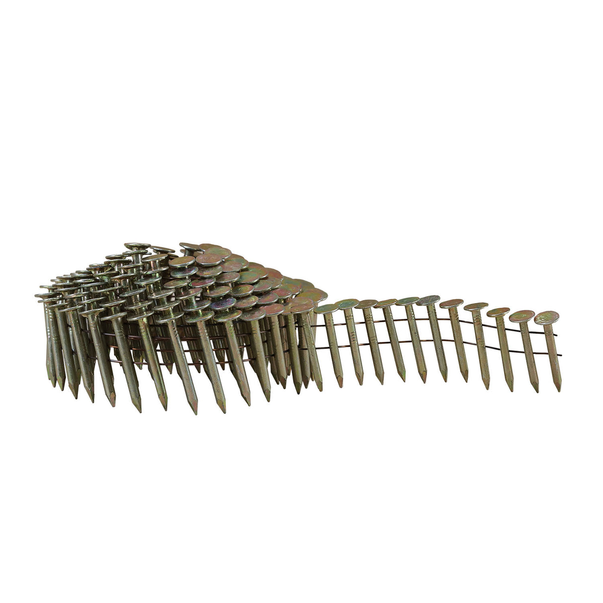 15 Degree 1-1/4" x 0.120" Wire Collated Galvanized Coil Roofing Nails (7200 Count)