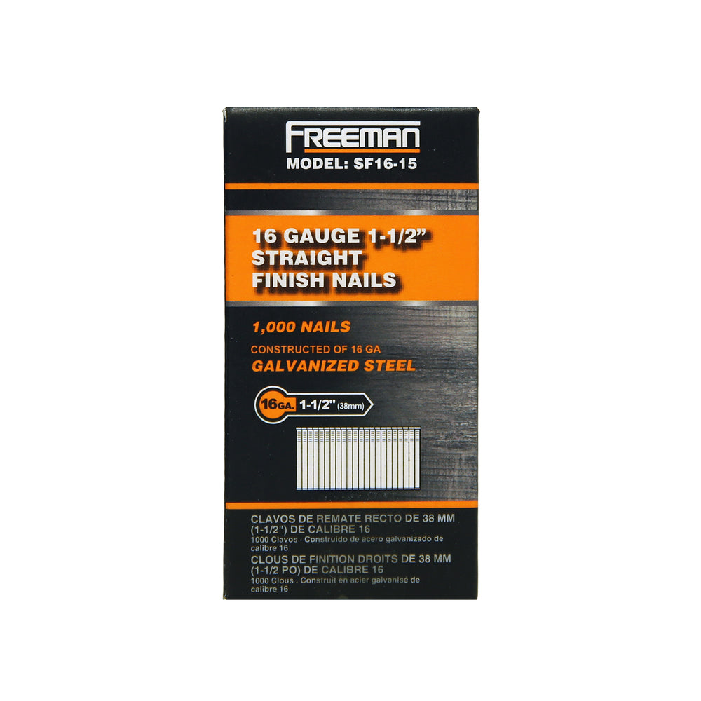 16-Gauge 1-1/2" Glue Collated Straight Finish Nails (1000 Count)