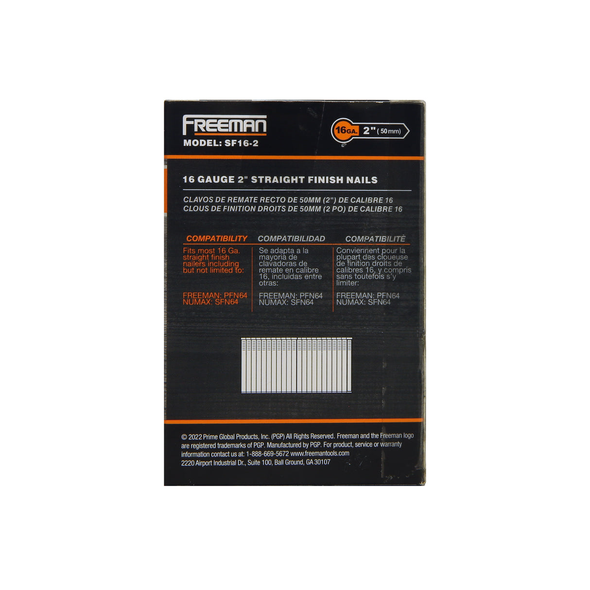 16-Gauge 2" Glue Collated Straight Finish Nails (1000 Count)
