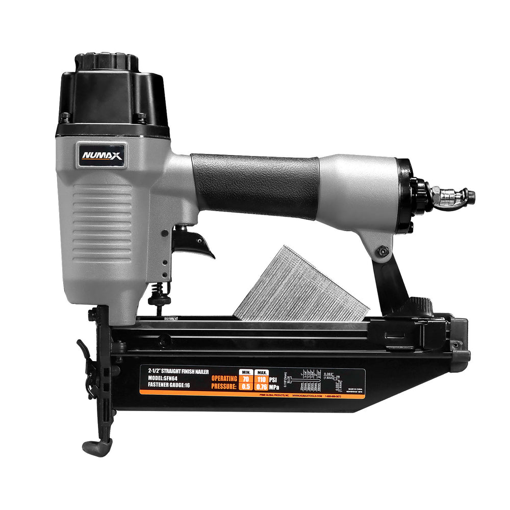 Pneumatic 16-Gauge 2-1/2" Straight Finish Nailer