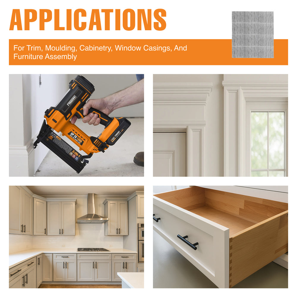 SSBN18-1 18-Gauge 1" Glue Collated Stainless Steel Brad Nails (1000 Count)