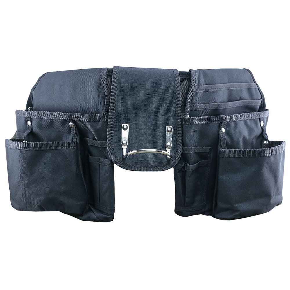 Canvas Tool Belt with Hammer Holster, Pockets, and Adjustable Belt