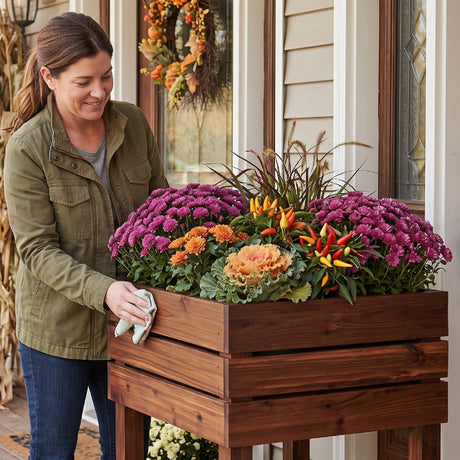 The Fall Porch Refresh: Building a Rustic Cedar Planter