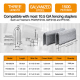 10.5-Gauge 7/8" to 1-9/16" Glue Collated Galvanized Fencing Staples (1500 Count)