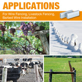 10.5-Gauge 7/8" to 1-9/16" Glue Collated Galvanized Fencing Staples (1500 Count)