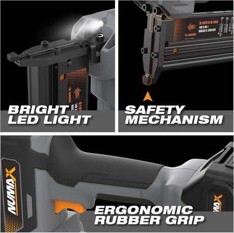 18V Cordless 3-in-1 16 & 18 Gauge Finish Nailer, Brad Nailer, and Narrow Crown Stapler Kit