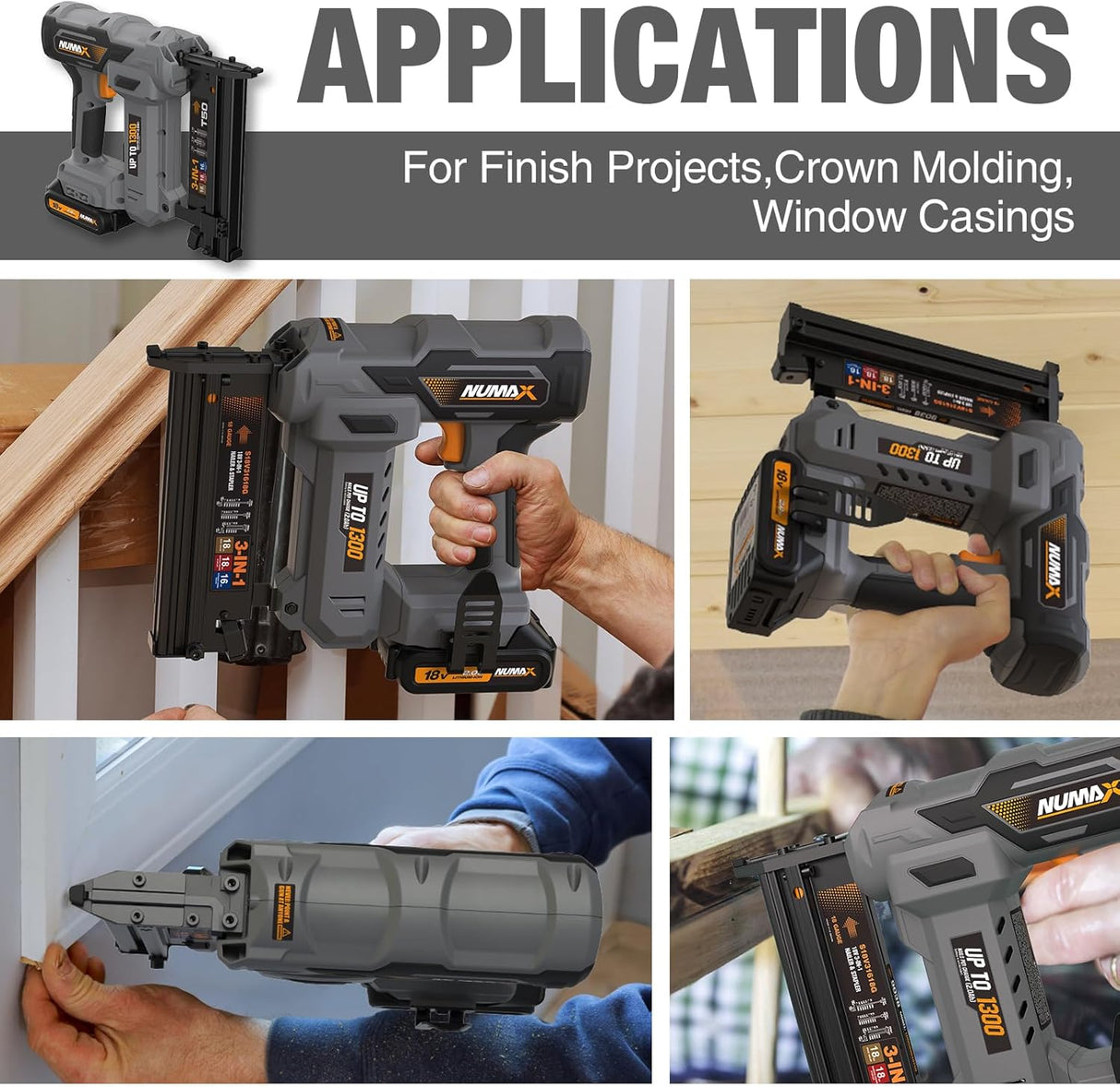 18V Cordless 3-in-1 16 and 18-Gauge Nailer / Stapler Kit