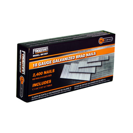 18-Gauge Combo Pack of Glue Collated Electrogalvanized Brad Nails (2400 Count)