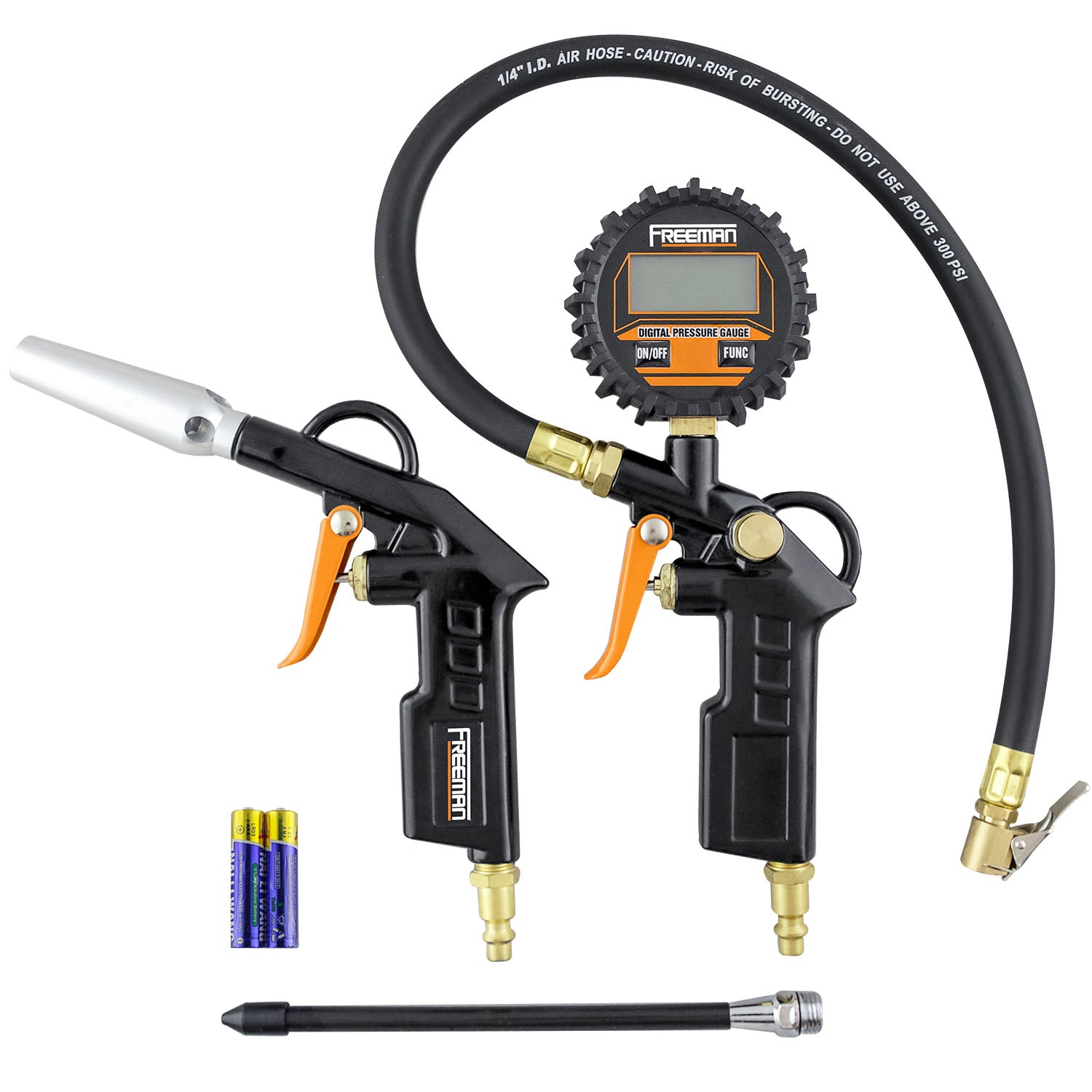 FATDTIBGK Digital Tire Inflator and High Flow Blow Gun Kit Freeman Tools