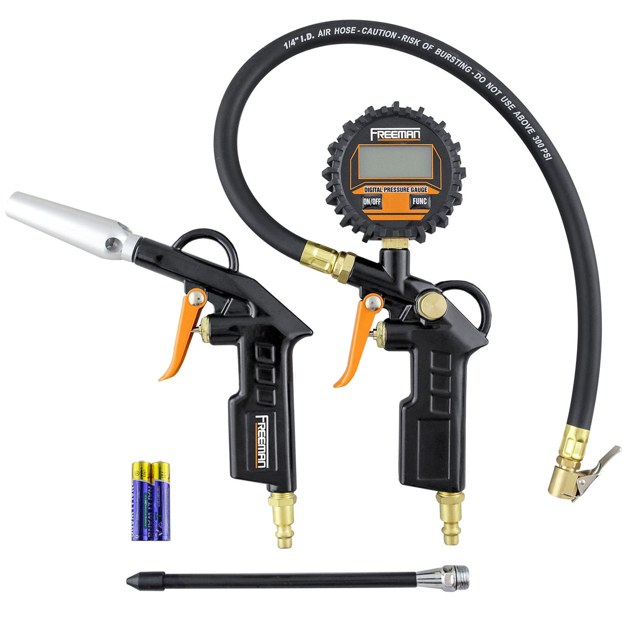 FATDTIBGK Digital Tire Inflator and High Flow Blow Gun Kit