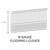 FN181K125 18-Gauge 1-1/4" Glue Collated Flooring L-Cleats (1000 Count)