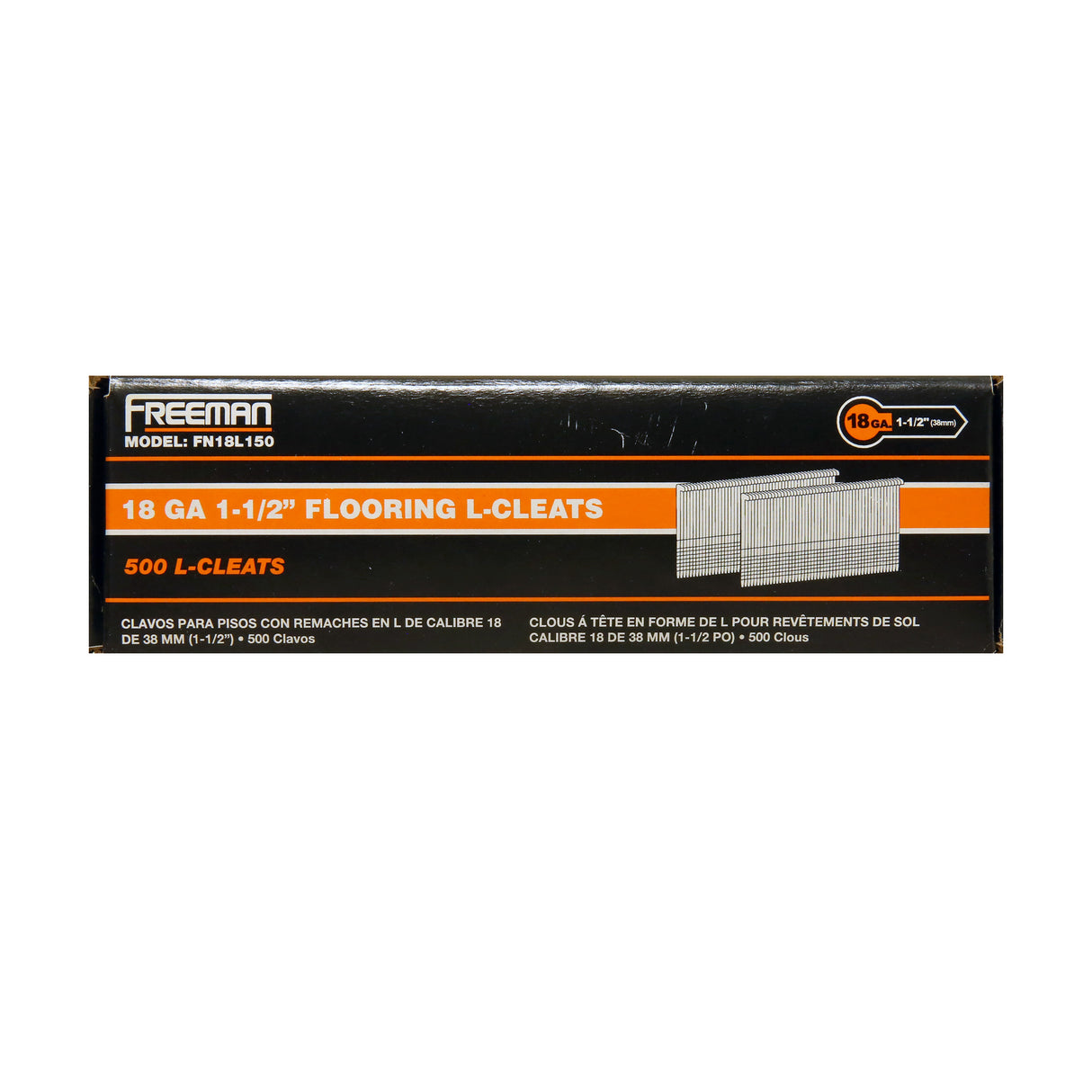 FN18L150 18-Gauge 1-1/2" Glue Collated Flooring L-Cleats (500 Count)