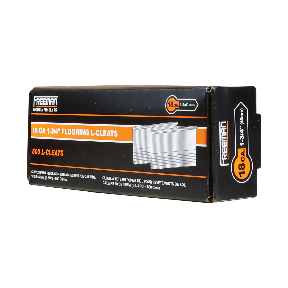 FN18L175 18-Gauge 1-3/4" Glue Collated Flooring L-Cleats (500 Count)
