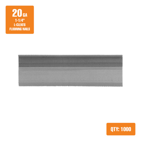 20-Gauge 1-1/4" Glue Collated Flooring L-Cleats (1000 Count)