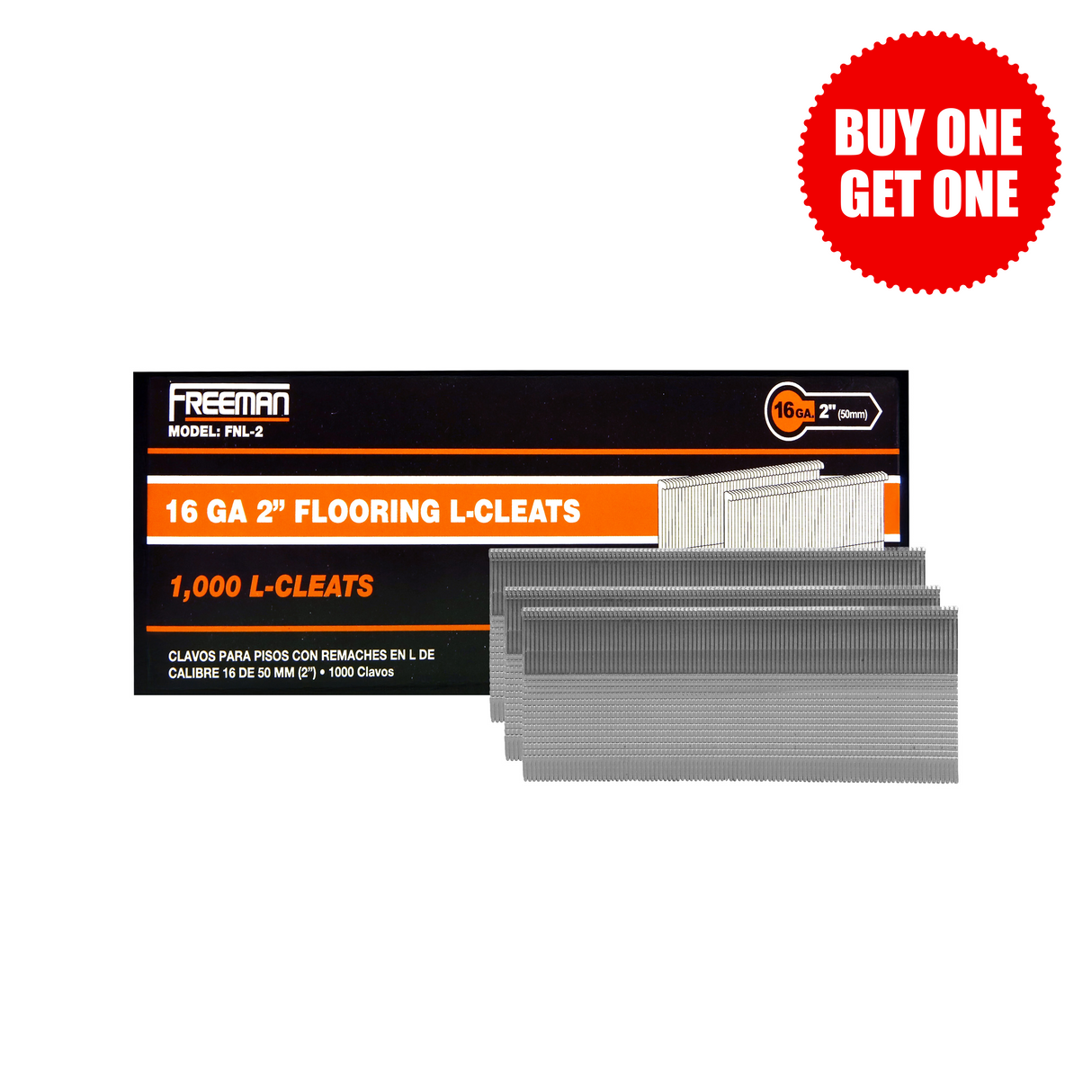 16-Gauge 2" Glue Collated Flooring L-Cleats (1000 Count)