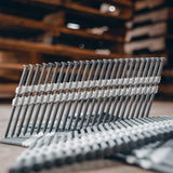 FR.113-238BRS 21 Degree .113" x 2-3/8" Plastic Collated Bright Finish Ring Shank Full Round Head Framing Nails (2000 Count)