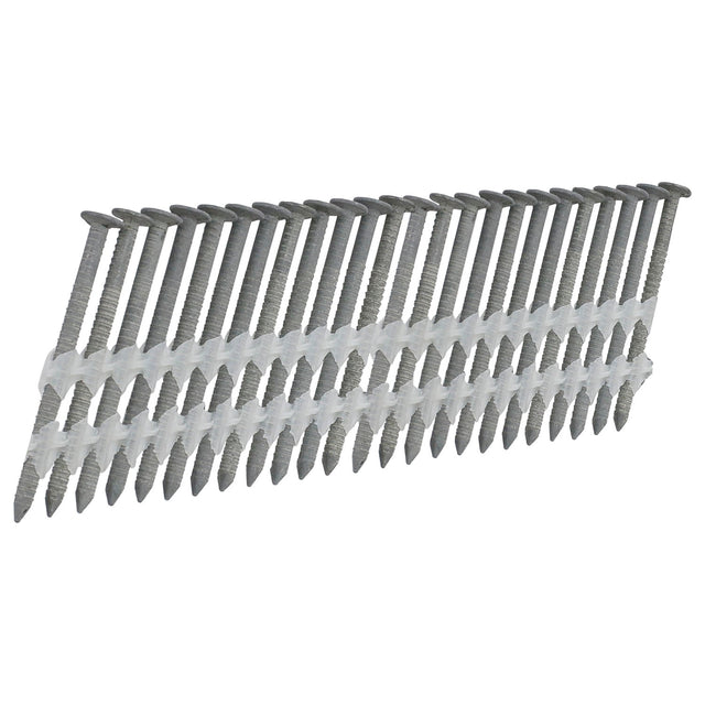 FR.113-2GRS 21 Degree .113" x 2" Plastic Collated Galvanized Ring Shank Full Round Head Framing Nails (2000 Count)