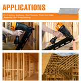 21 Degree .113" x 2" Plastic Collated Galvanized Ring Shank Full Round Head Framing Nails (2000 Count)