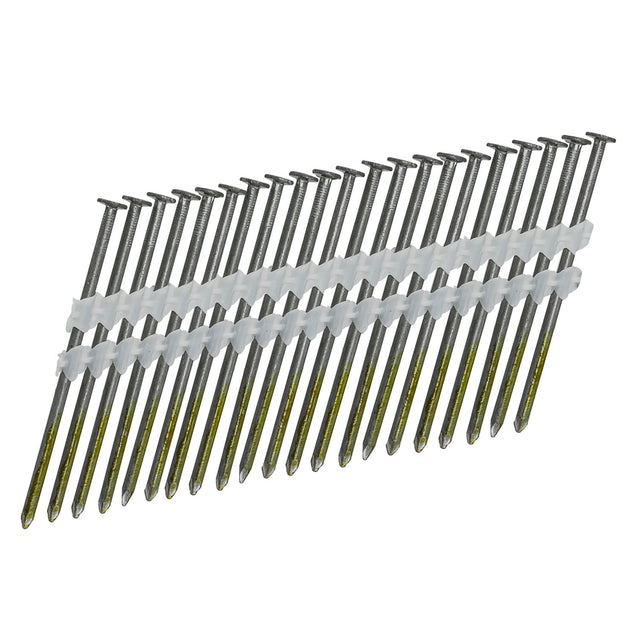 FR.120-3B-4K 21 Degree .120" x 3" Plastic Collated Bright Finish Smooth Shank Full Round Head Framing Nails (4000 Count)