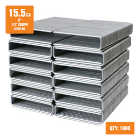 FS-21K 15.5-Gauge 2" Glue Collated Flooring Staples with 1/2" Crown (1000 Count)