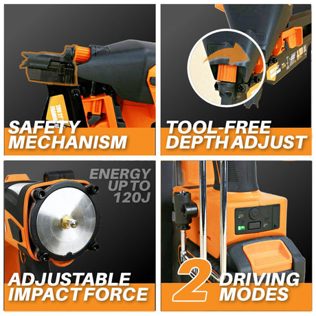 20V Cordless and Brushless 34° 3-1/2" Framing Nailer Kit