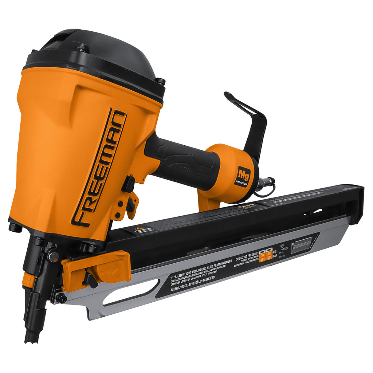 Pneumatic 3-1/4 in. 21-Degree Compact Lightweight Full Round Head Framing Nailer Pneumatic 3-1/4 in. 21-Degree Compact Lightweight Full Round Head Framing Nailer