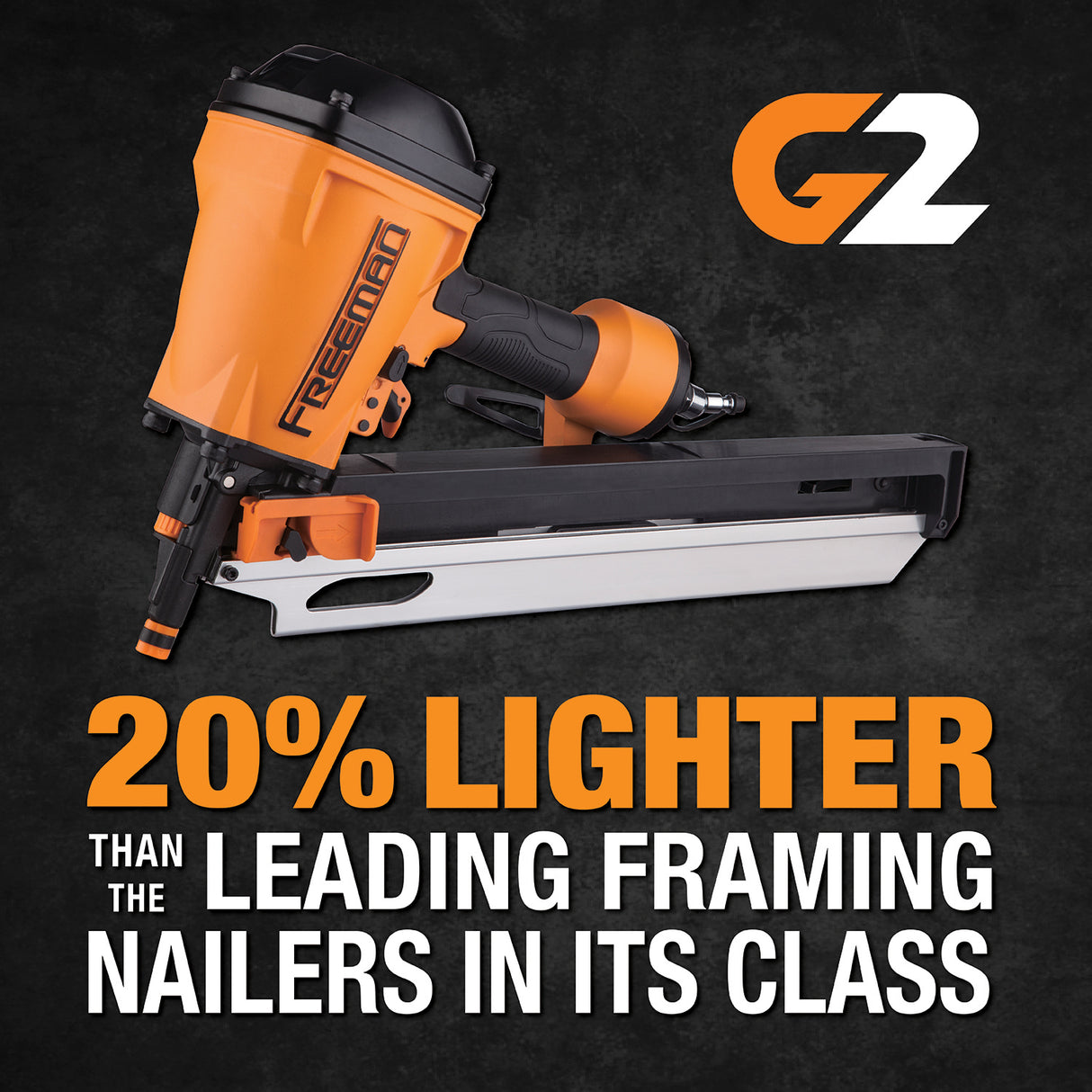 G22183CLW 2nd Generation Compact Lightweight Pneumatic 21 Degree 3-1/4" Framing Nailer