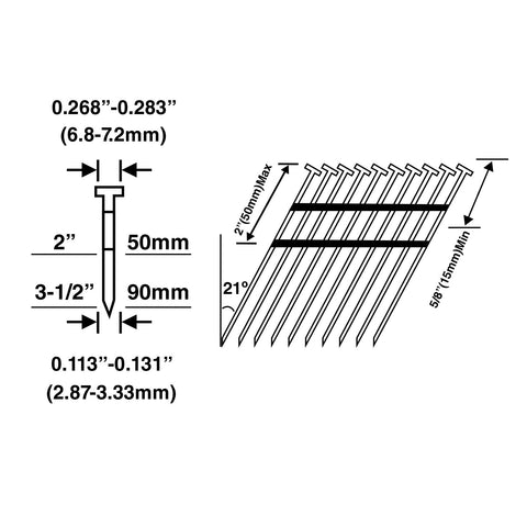 G2FR2190 2nd Generation Pneumatic 21 Degree 3-1/2