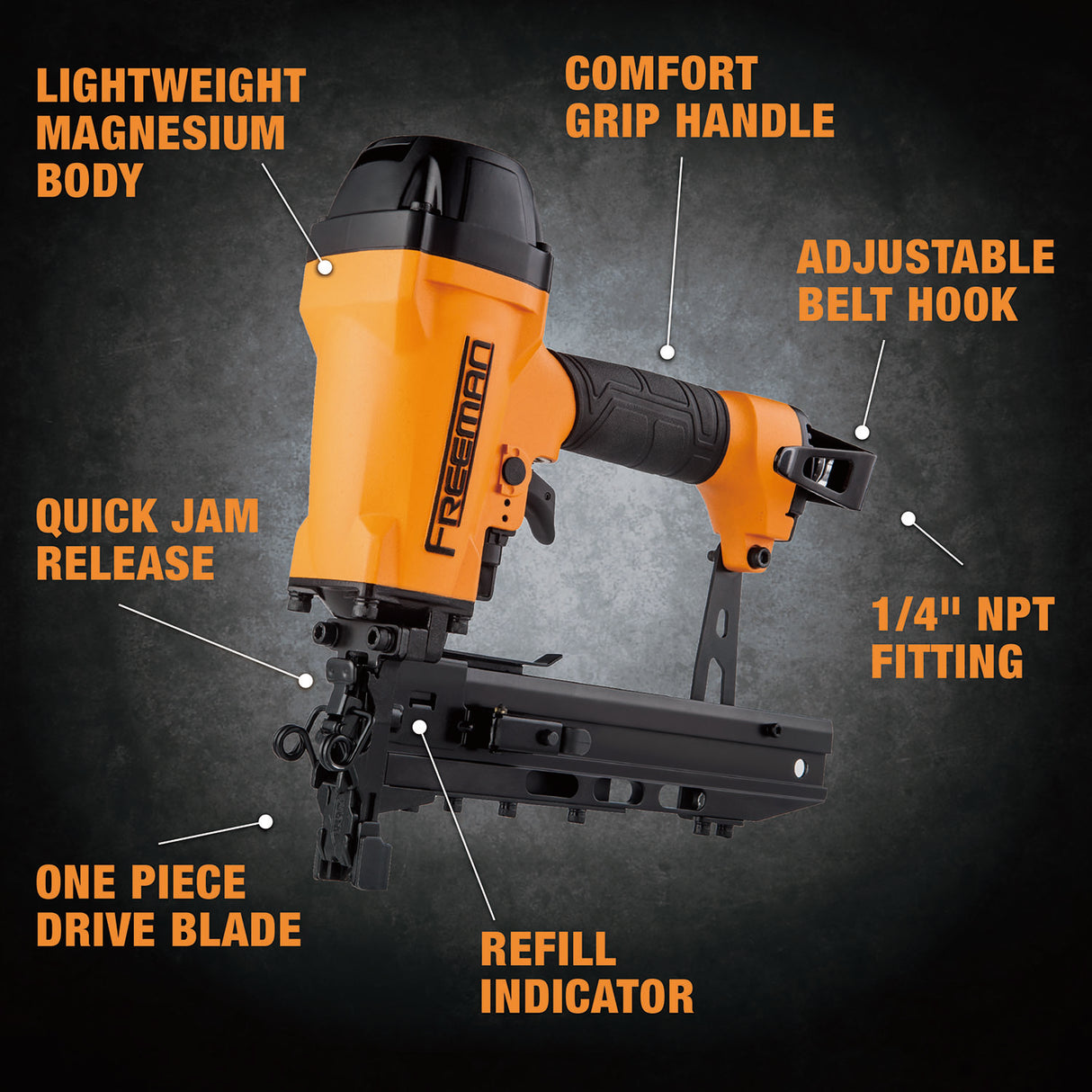 G2FS105 2nd Generation Pneumatic 10.5-Gauge 1-9/16" Fencing Stapler