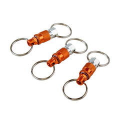 Pull Apart Coupler Keychain with 2 Split Rings (3 Pack)