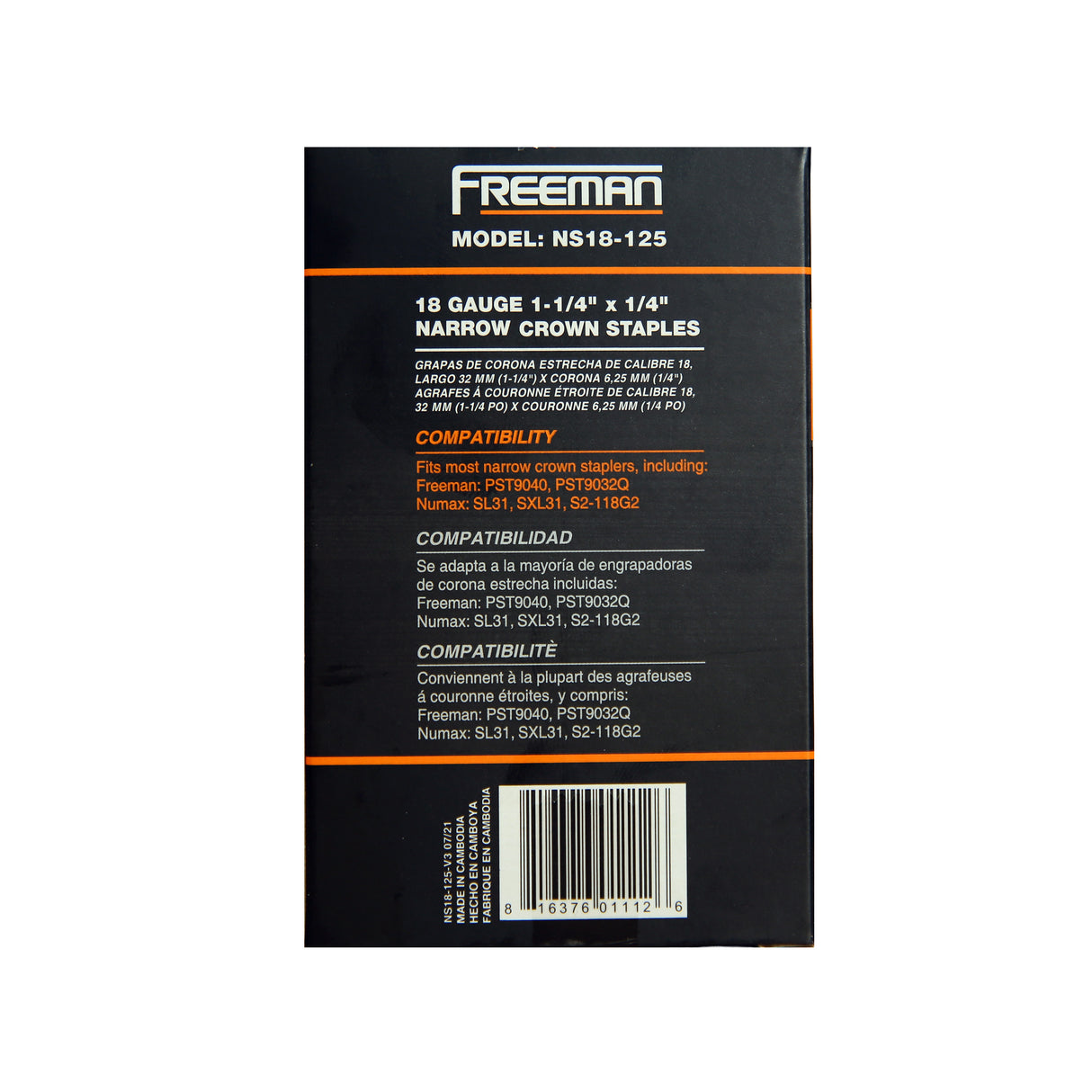 18-Gauge 1-1/4" Glue Collated Galvanized Narrow Crown Staples (1000 Count)