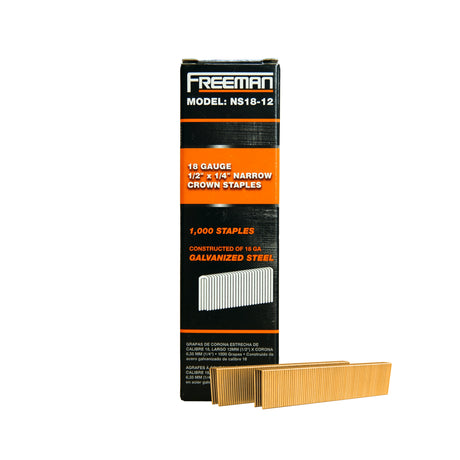 NS18-12 18-Gauge 1/2" Glue Collated Narrow Crown Staples (1000 Count)