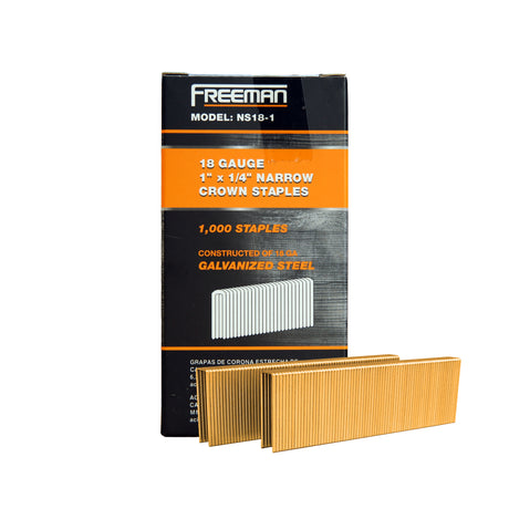 NS18-1 18-Gauge 1" Glue Collated Narrow Crown Staples (1000 Count)