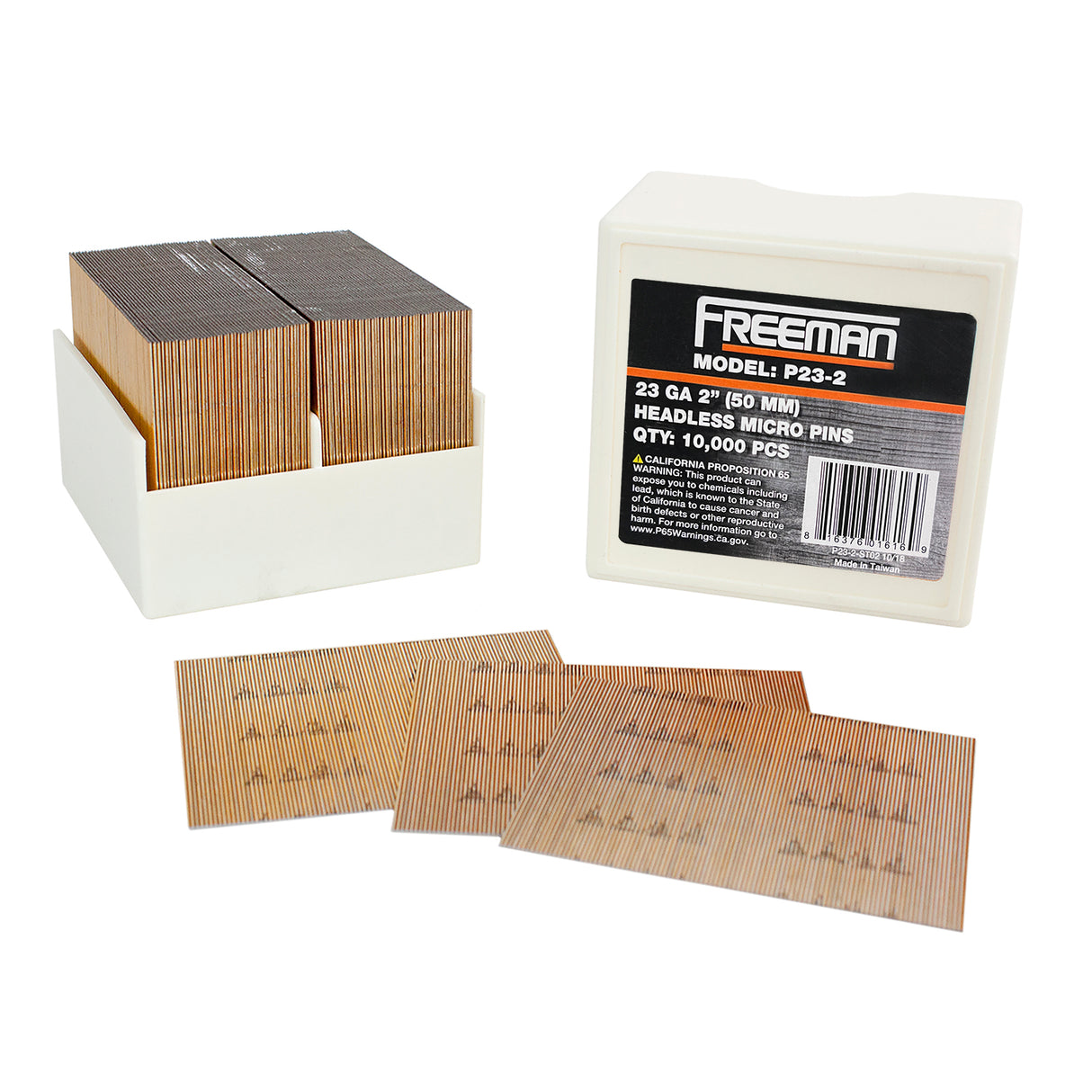 P23-2 23-Gauge 2" Glue Collated Headless Micro Pins (10,000 Count)