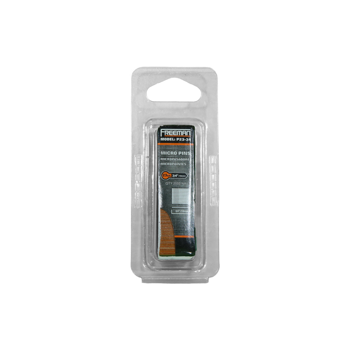 P23-34 23-Gauge 3/4" Glue Collated Headless Micro Pins (2000 Count)