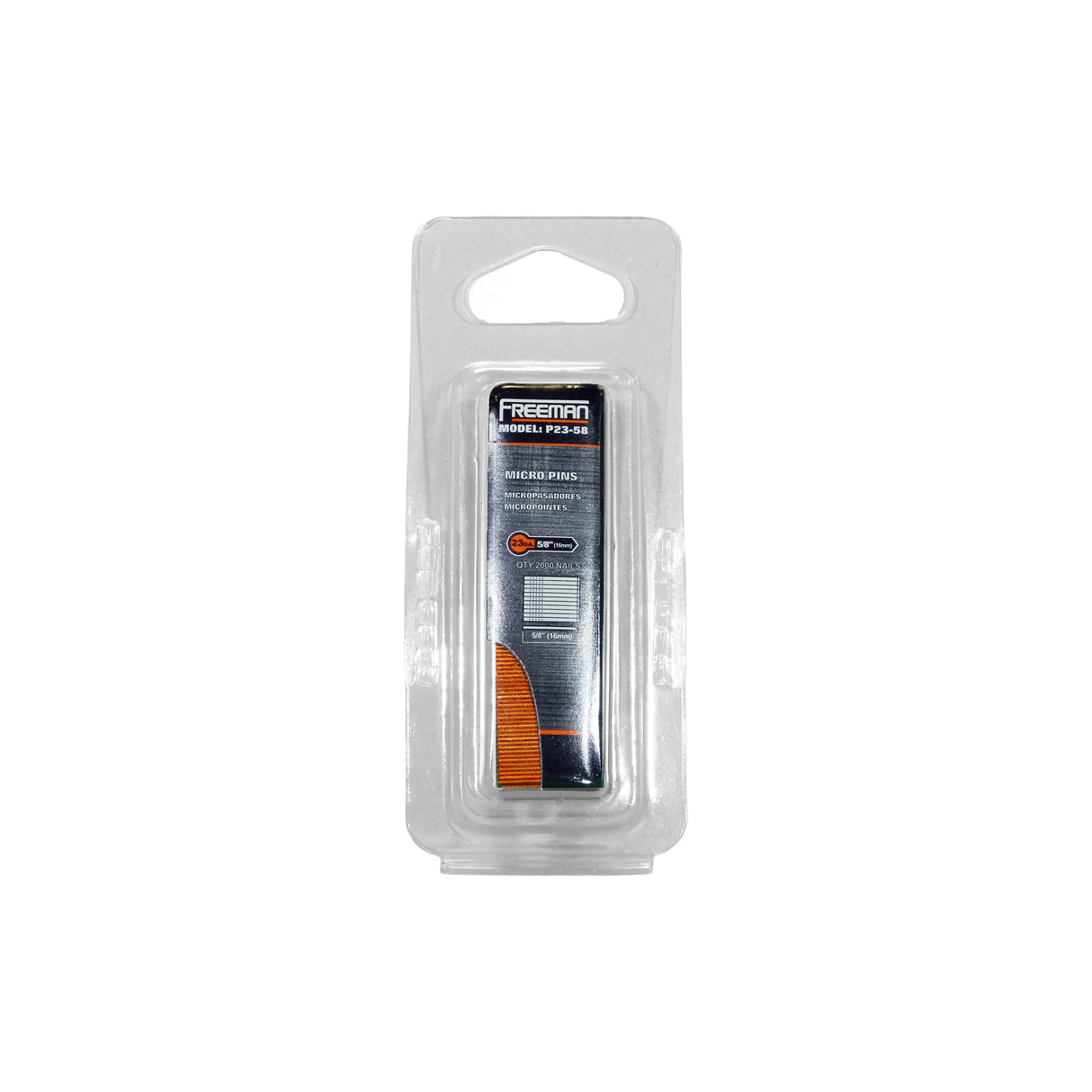 P23-58 23-Gauge 5/8" Glue Collated Headless Micro Pins (2000 Count)