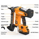 20V Cordless and Brushless 1-5/8" Smart Concrete Pin Nailer Kit (PATENTED)