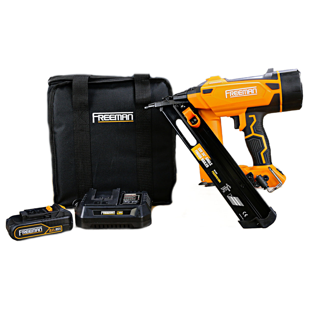 20V Cordless and Brushless 34° 2-1/2" Angle Finish Nailer Kit