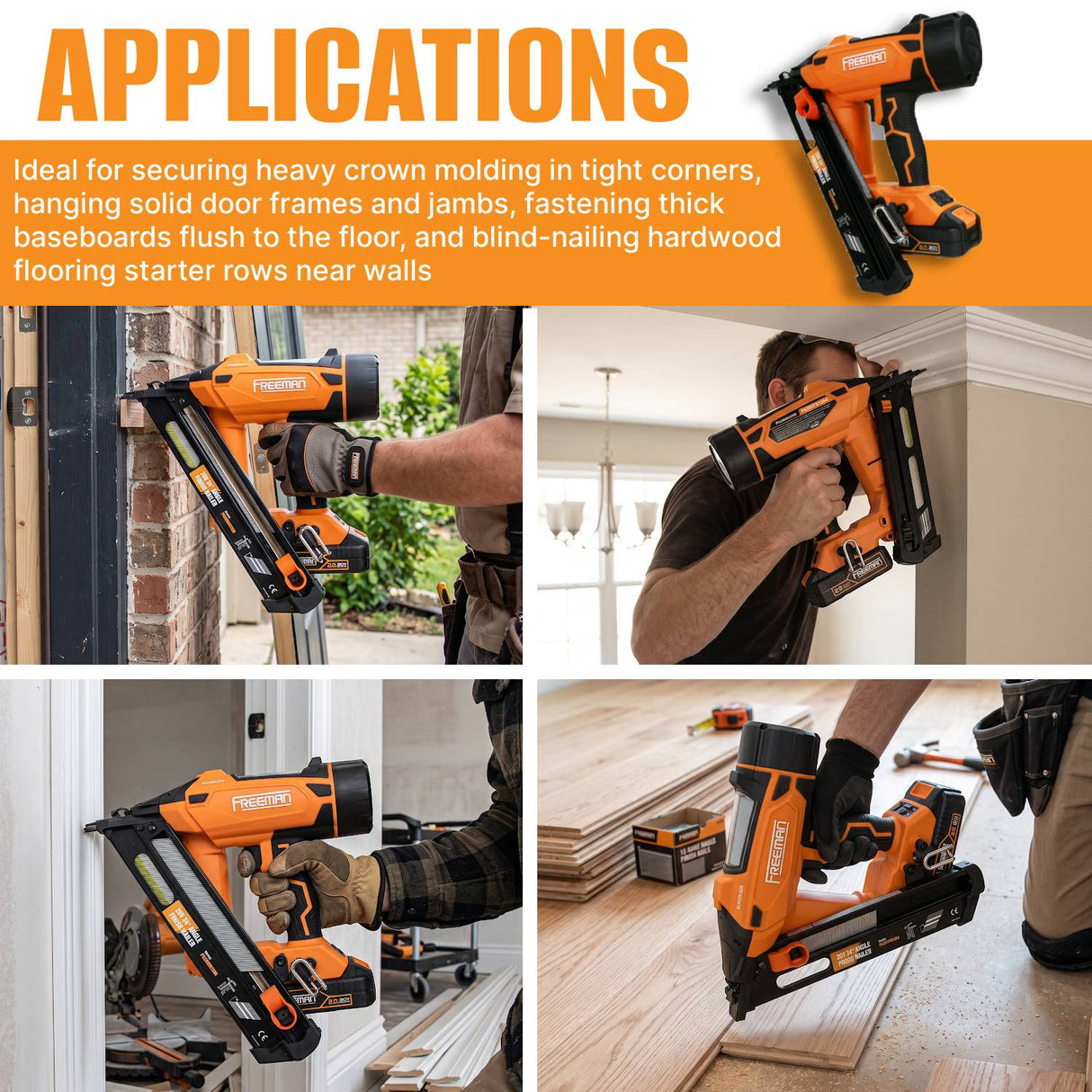20V Cordless and Brushless 34° 2-1/2" Angle Finish Nailer Kit