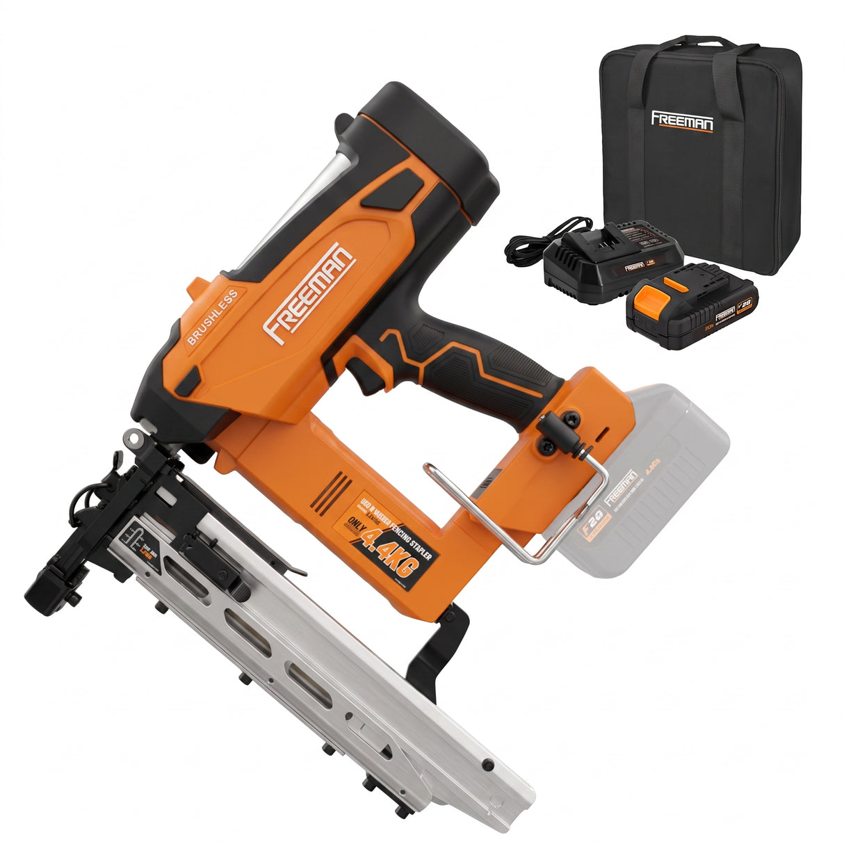 Kit de engrapadora para cercas de 2" sin escobillas y sin cable de 9 GA y 20 V