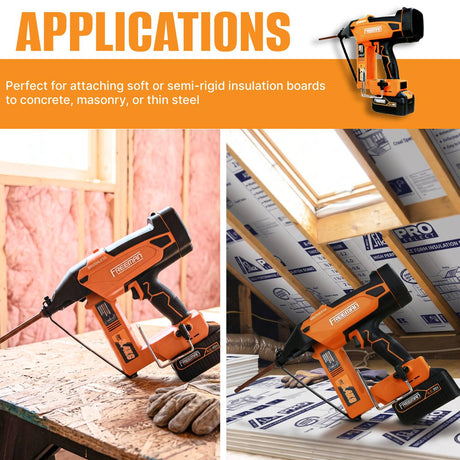 20V Cordless and Brushless Insulation Nailer Kit