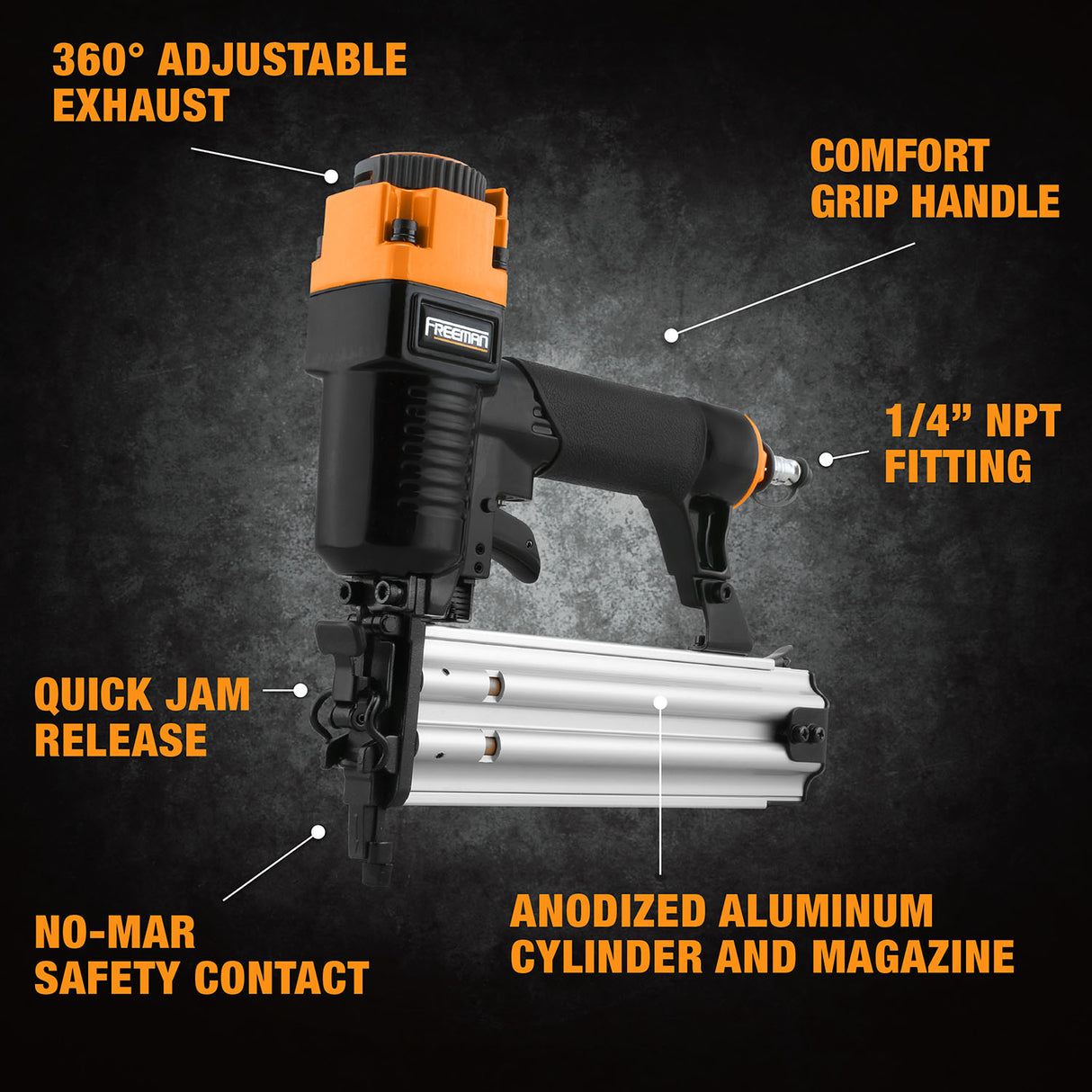 PBR50Q Pneumatic 18-Gauge 2" Brad Nailer with Quick Jam Release