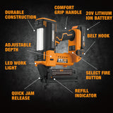 20V Cordless 2-in-1 18 Gauge 2" Brad Nailer, and Narrow Crown Stapler