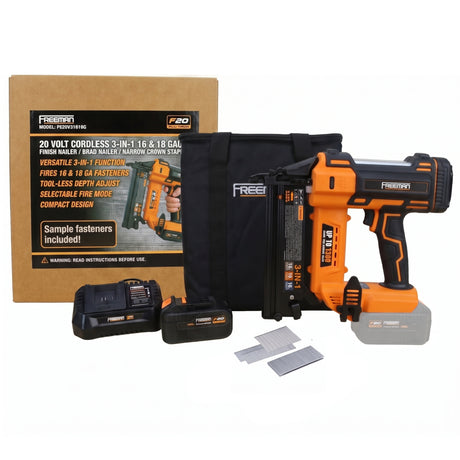 20V Cordless 3-in-1 Finish Nailer / Stapler