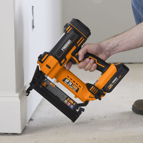 PE20V31618G 20 Volt Cordless 3-in-1 16 and 18 Gauge Nailer / Stapler Kit