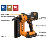 20V Cordless 3-in-1 16 and 18 Gauge Nailer / Stapler (Tool Only), PE20VT31618