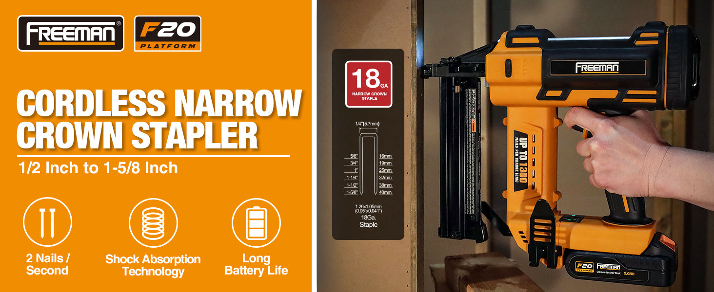 20V Cordless 18-Gauge 1-5/8
