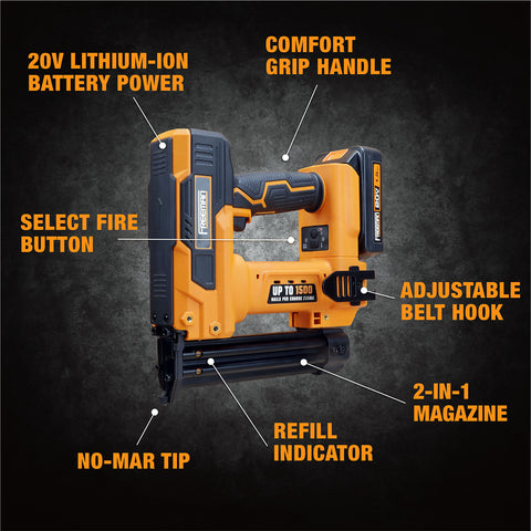 PE20VBR9032 20 Volt Cordless 2-in-1 18-Gauge 1-1/4