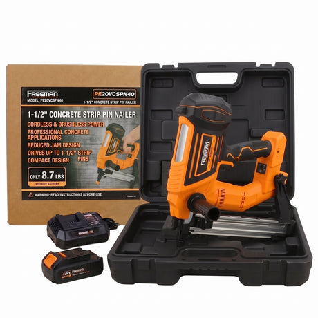 20V Cordless and Brushless 1-1/2" Concrete Strip Pin Nailer